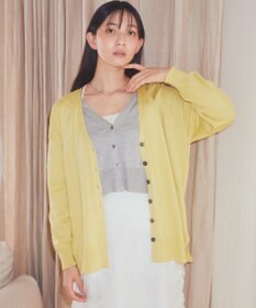 earth music&ecology レイヤード風ニットカーディガン