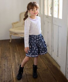 ANY KIDS リボン×ボーダー長袖Tシャツ