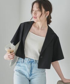 WEGO 【SETUP可】リネンライクショートシャツジャケット