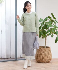 Tiaclasse 【洗える】メランジヘリンボーンツイードスカート