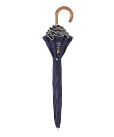 MOONBAT 【WEB限定/遮光率100%/遮熱/UV】POLO RALPH LAUREN（ポロ ラルフローレン）晴雨兼用日傘 ワンポイント ポロベア刺繍 フリル 折りたたみ傘 長折タイプ