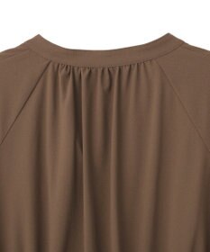 YECCA VECCA <<UVカット>>ドロストギャザー袖ワンピース