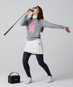 PW CIRCULUS 【WOMEN】【洗える】ベアスタンドモチーフ ラグランスリーブ クルーネック ニット