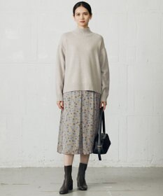 自由区 L マルチポルカドットプリント スカート