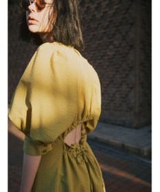 Green Parks AnriettMusee バックカットワークワンピース