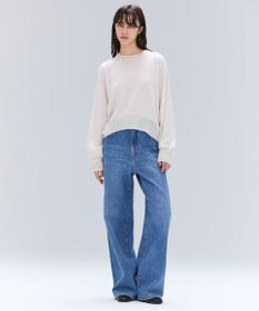 BEIGE， 【洗える】LA MONNAIE / モヘアMIXクルーネックニット