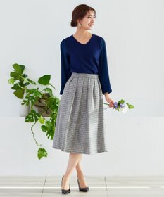 Tiaclasse フレアツイードスカート