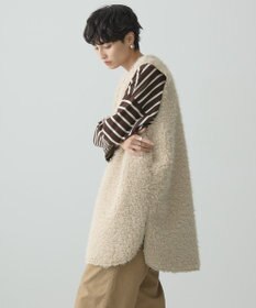 AMERICAN HOLIC 丈違いシープライクフェイクファーベスト