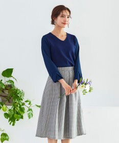 Tiaclasse フレアツイードスカート