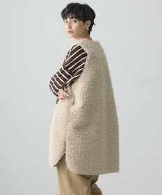 AMERICAN HOLIC 丈違いシープライクフェイクファーベスト