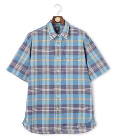 J.PRESS MEN 【J.PRESS ORIGINALS】Indian Madras Regular half Sleeve Shirt / Baggy-Fit