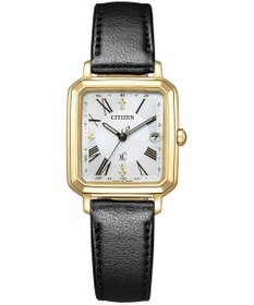 CITIZEN 【替えバンド付き2way】電池交換不要の電波時計 hikari collection Square 2way Model ES9502-12A