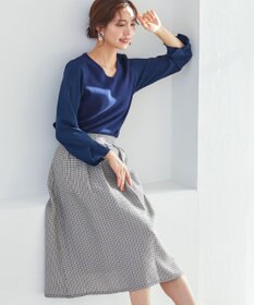 Tiaclasse フレアツイードスカート