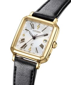 CITIZEN 【替えバンド付き2way】電池交換不要の電波時計 hikari collection Square 2way Model ES9502-12A