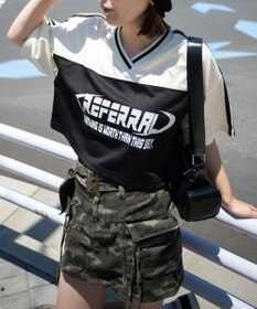 WEGO 2ライン切り替えメッシュショートT