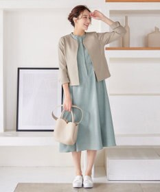 Tiaclasse L 【洗える】ノーカラーポンチジャケット