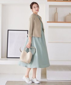 Tiaclasse L 【洗える】ノーカラーポンチジャケット