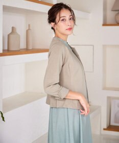 Tiaclasse L 【洗える】ノーカラーポンチジャケット