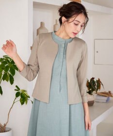 Tiaclasse L 【洗える】ノーカラーポンチジャケット