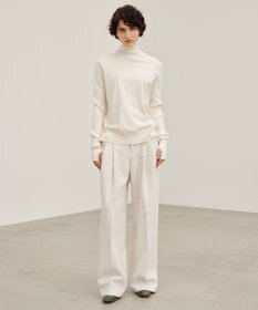 BEIGE， LAC / 2WAYストレッチワイドタックパンツ