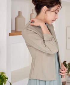 Tiaclasse L 【洗える】ノーカラーポンチジャケット