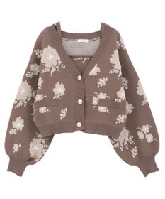 earth music&ecology SET2点フラワージャガードカーデ+ビスチェ