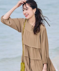 Tiaclasse 捻じりフープパール付きピアス