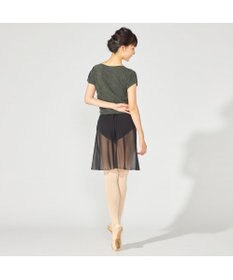 Chacott 【ノーソーイングニット】バレリーナネックコンパクトTシャツ