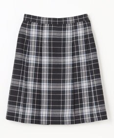 組曲 KIDS 【150-170cm】ウール綾チェック スカート（リボン付き）