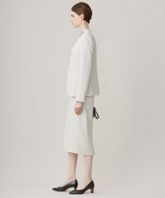 ICB 【洗える】プロヴィスウールツイル ノーカラージャケット