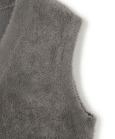 UNFILO L ナイロンシャギー カーディガン ベスト