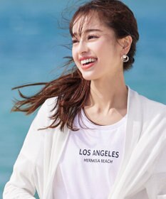 Tiaclasse 捻じりフープパール付きピアス