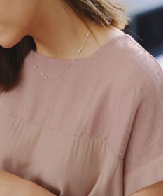 Tiaclasse L 【洗える】シアーコンビチュニックブラウス