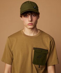 JOSEPH ABBOUD MOUNTAIN 【CREA掲載・テーム ヤルヴィモチーフ・サスティナブル】ビオグレース天竺ｘリップストップTシャツ