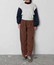 TRICOTE バンピー切り替えトップス