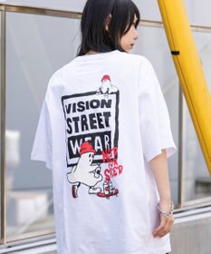 WEGO 【ユニセックス着用ITEM】別注VISIONボックスロゴゴーストスケーターT（SS）