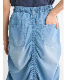 Green Parks ・ＳＵＧＡＲ　ＳＰＯＯＮ　シャーリングデニムスカート