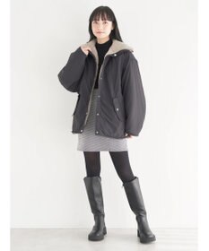 earth music&ecology リバーシブルボアブルゾン