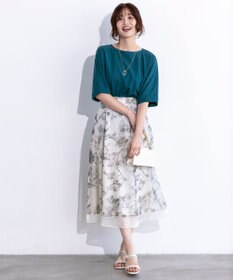 ANY SIS S 【前後着用・UVケア・洗える】2WAYジョーゼットジャージードルマン カットソー