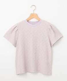 組曲 L 【WEB限定】ストレッチジャガード クロップドＴシャツ