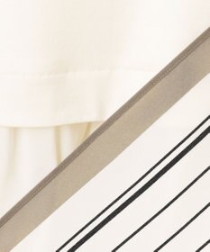 23区 【汗じみ防止加工】スカーフプリントコンビ ヘムデザイン チュニック