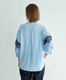 YECCA VECCA レース切替スキッパーブラウス