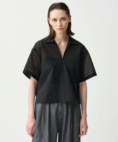 uncrave シアー オーガンジー ショート シャツ