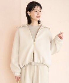 UNFILO L 【野呂佳代さん着用】BEAUTY FORM JERSEY+ ZIPブルゾン