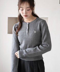 WEGO 【WEB限定/25年秋冬新作】別注USPOLOヘンリーネックニットPO