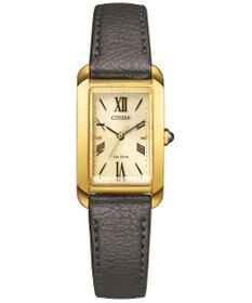 CITIZEN 【電池交換不要】レクタンギュラーウオッチ イエローゴールドEW5622-09P