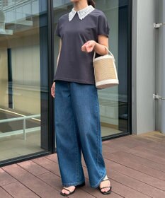 組曲 S 【2WAY】レース襟フレンチテリー カットソー