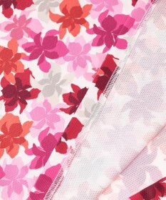 23区GOLF 【WOMEN】【UVカット】草花柄プリントポロシャツ