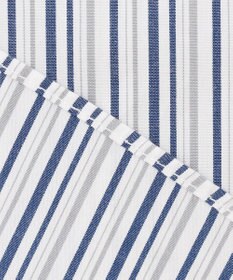 J.PRESS MEN ポプリンマルチストライプ バンドカラーシャツ