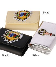 tsumori chisato CARRY ラブワッペン 3つ折り財布